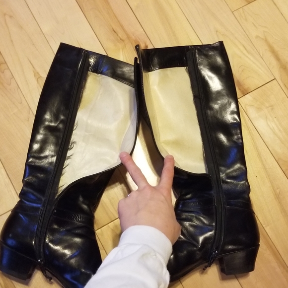 Salvatore Ferragamo tall black leather boots 6.5 - Picture 3 of 8